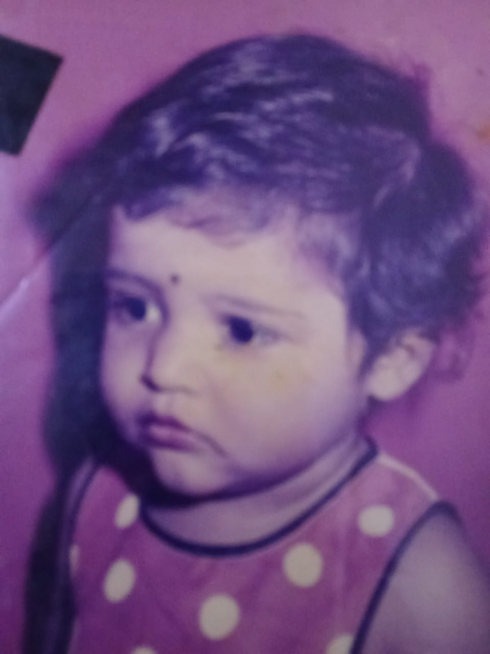A treasured childhood photograph of Sobia